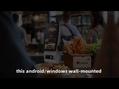 Wandmontage Self-service bestelkiosk met POS-systeem voor Bar Restaurant Retail Android