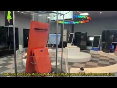 Draagbare digitale bewegwijzering voor buiten met wielen voor mobiele reclame