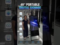 Fabrieksmatig 49-inch ultraslank draagbaar digitaal display Android Cloud Control vloerstandaardscherm