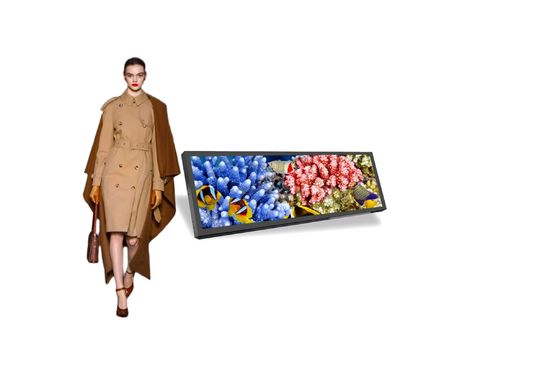 kwaliteit  Custom Stretched Bar LCD Display , Digital Shelf Display Supermarket fabriek
