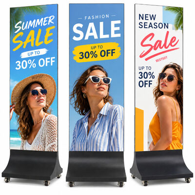 Kwaliteit  Outdoor LED Poster Display 640x1600mm P2.5 4500nits IP65 Weatherproof Advertising Screen Fabriek