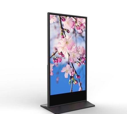 43 49 55 inch Ultra dunne digitale signage dubbele scherm display Dubbelzijdig reclame-speler Totem lcd-scherm reclame video