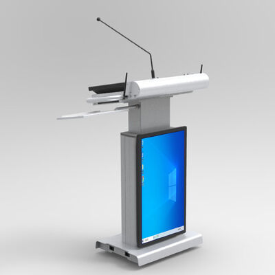 Draadloos multimedia-podium met 32" voorscherm en 350 nits helderheid Digitaal podium