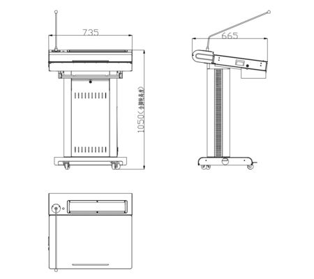 Draadloze microfoon Lectern Smart geïntegreerd digitaal podium met 23,8" voorscherm