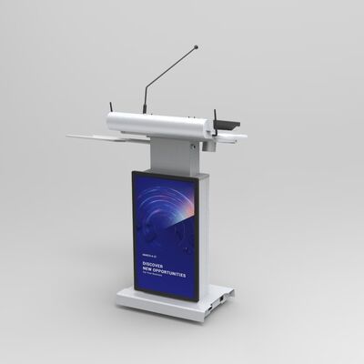 Draagbare Auditorium Smart Podium met 32" Front Screen en Hoogte Verstelbare Digitale Lectern Met Intel i5 6th