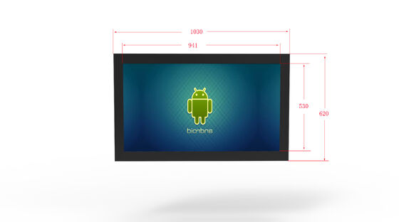 Smart Wall Mounted Digital Signage Display met 2500Cd/m2 Helderheid, 178°/178° kijkhoek en Quad-core Cortex-A17 CPU