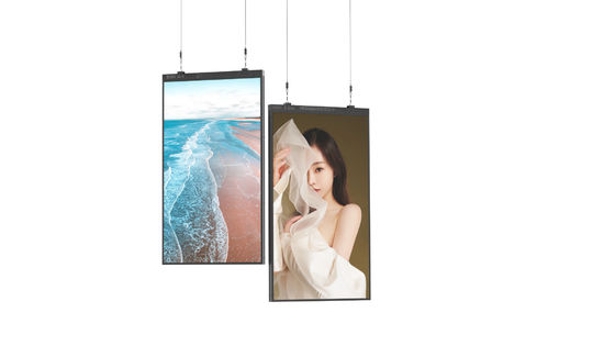 Interactief winkelvenster scherm aangepast hangend venster scherm digitaal signage