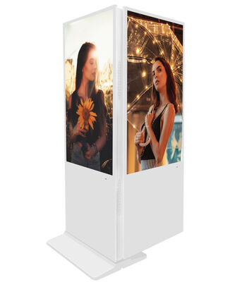 43 inch dubbele schermen indoor LCD-reclamedisplay met 350nits helderheid voor winkels