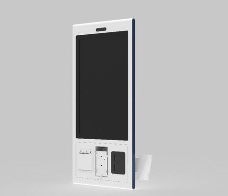 Android-betalingskiosk systeem 27 inch restaurant zelfbediening bestelkiosk met thermisch afdrukken zelfbediening elektronisch kiosk