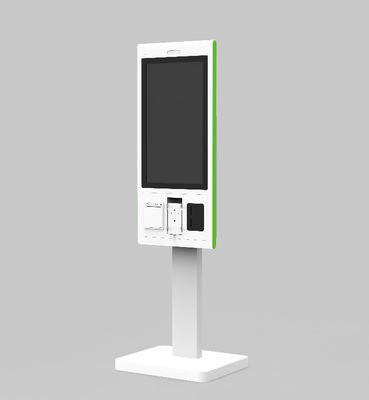 Android-betalingskiosk systeem 27 inch restaurant zelfbediening bestelkiosk met thermisch afdrukken zelfbediening elektronisch kiosk