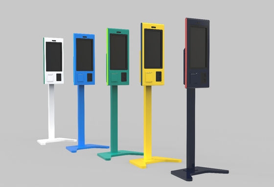 Floor Stand Touch Kiosk Android Windows 15.6 21.5 32 inch Selfservice Payment Kiosk met thermische printer QR code scanner