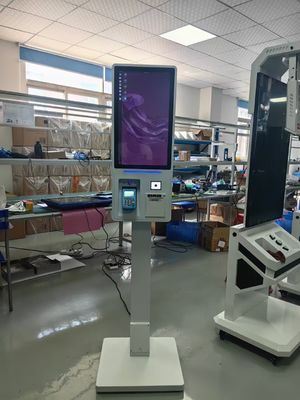 Floor Stand Touch Kiosk Android Windows 15.6 21.5 32 inch Selfservice Payment Kiosk met thermische printer QR code scanner