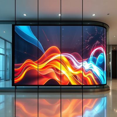 Buigbare doorzichtige LED-displayfilm IP65 Klassificeerd 5000 nits Helderheid Ultra-dunne 3,9 mm Design Gemakkelijke installatie voor gebogen oppervlakken