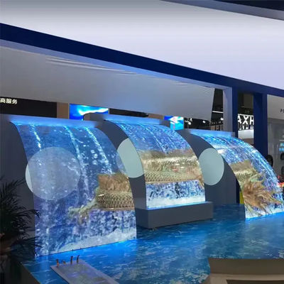 Buigbare doorzichtige LED-displayfilm IP65 Klassificeerd 5000 nits Helderheid Ultra-dunne 3,9 mm Design Gemakkelijke installatie voor gebogen oppervlakken