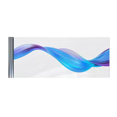 Flexibel glazen gordijnwand LED film scherm Hoog transparantie 85% lichtgewicht maat voor restaurant hotel benodigdheden