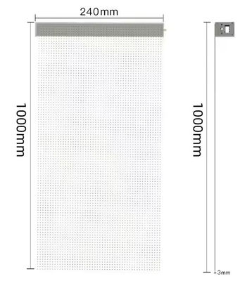 Sleek LED Transparent Film Screen Hoge transparantie 85% 5000nits Helderheid Ultra dun 3.9mm Design Aanpasbare grootte