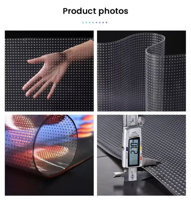 Sleek LED Transparent Film Screen Hoge transparantie 85% 5000nits Helderheid Ultra dun 3.9mm Design Aanpasbare grootte