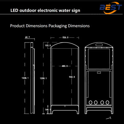 Outdoor P2.5 Draagbare LED-borden met 10H-batterij 4500Nits IP65 waterdicht voor commerciële reclame