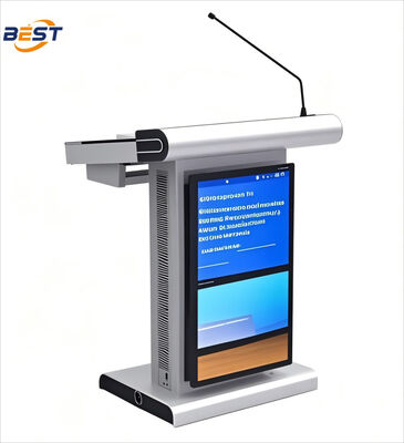 TFT 8GB RAM Digitaal multimedia podium met 350 Cd/m2 Helderheid en 1050mm Ergonomische hoogte voor zakelijke presentaties