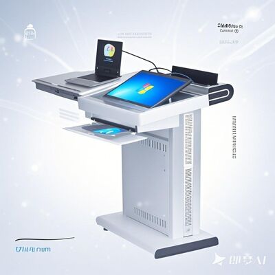 TFT 8GB RAM Digitaal multimedia podium met 350 Cd/m2 Helderheid en 1050mm Ergonomische hoogte voor zakelijke presentaties