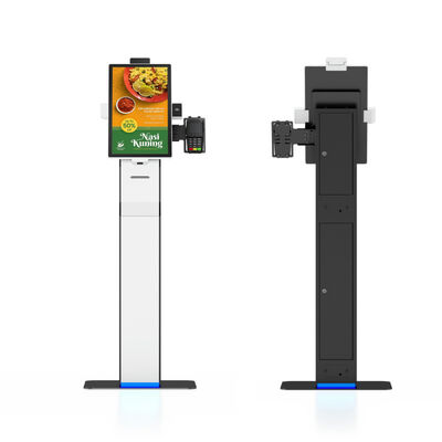 21.5 inch zelfbediening bestelkiosk met 10-punts capacitieve touch en barcode scanner voor retail apotheek POS