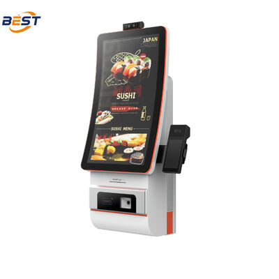 Wandmontage zelfbediening bestelkiosk met 10-punts capacitieve touch en Android POS-systeem voor restaurants