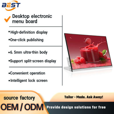 Digitaal menubord voor restaurant Indoor LCD-scherm USB Ultra Thin High Brightness
