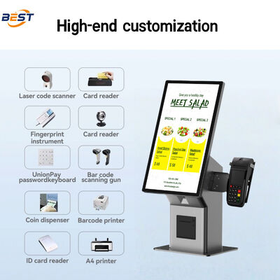 Interactieve touchscreen verkoopmachine met 178°/178° kijkhoek, 8GB DDR3 RAM en capacitieve touchscreen