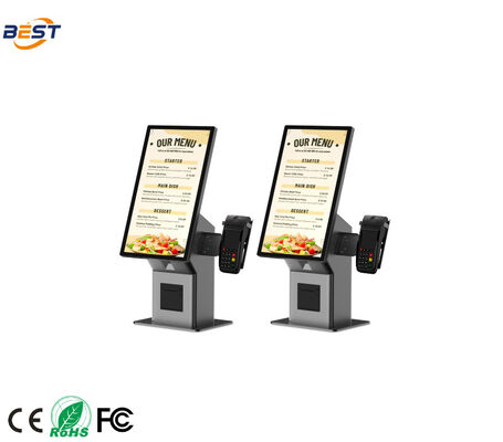 21.5 inch capacitieve aanraakscherm Digitaal menubord met thermisch drukwerk en full-color LCD voor restaurants