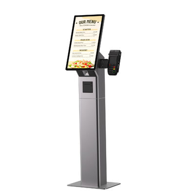 21.5 inch capacitieve aanraakscherm zelfbediening bestelkiosk met Android / Windows OS en barcode scanner & ontvangstprinter