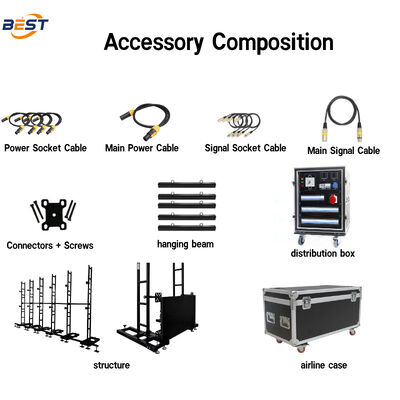 Mobiele interactieve LED verhuur display reclame signage cloud control tegeld video wall