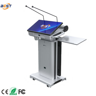 150 mm maximale hefhoogte Smart Podium met 10-40 ° verstelbare schermhoek en optioneel 32 inch Smart Kiosk-scherm