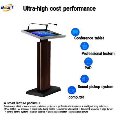 21.5 inch Touchscreen Multimedia Podium met Multi Points Foil Touch en 8Ω ingebouwde luidsprekers