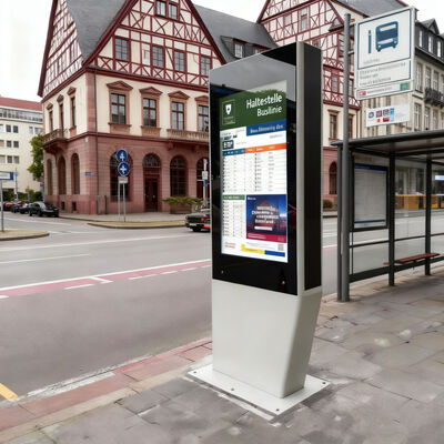 Buiten LCD-scherm met 2500 Nits hoge helderheid IP65 waterdicht en 10-punts capacitieve aanraking voor digitale signage