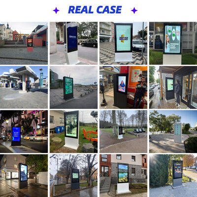 Buiten LCD-scherm met 2500 Nits hoge helderheid IP65 waterdicht en 10-punts capacitieve aanraking voor digitale signage