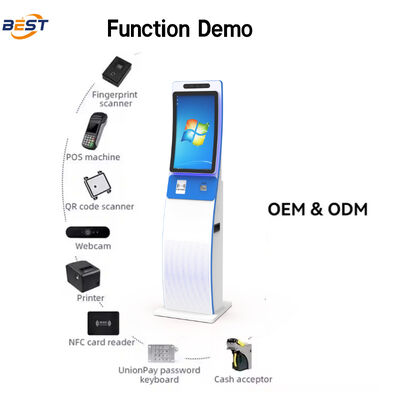 High Resolution Self Service Payment Kiosk met Intel Core I3 CPU voor restaurants en winkels