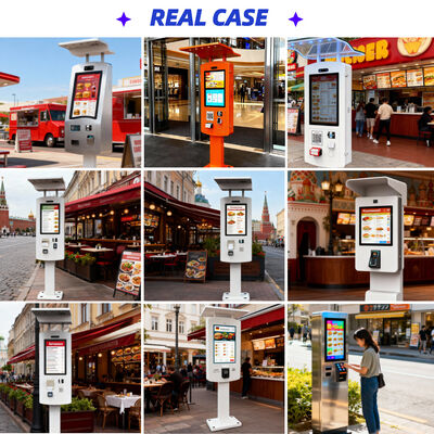IP65 Waterdicht Buiten Touchscreen Kiosk met 21,5" HD-scherm en 10-punts capacitieve touch voor zelfbestellen
