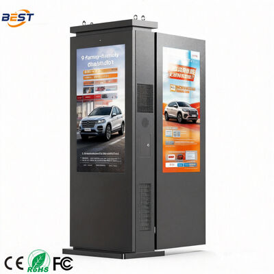 Double-sided IP65 Waterdicht Outdoor LCD Digital Signage met 2500 cd Helderheid