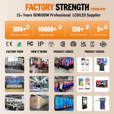21,5 inch Android vloerstaande digitale signage met LED-schrijfbord voor binnenreclame
