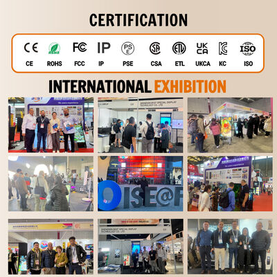 Gebogen aanpasbaar GOB LED receptiebalie met verstelbare hoogte voor bedrijven