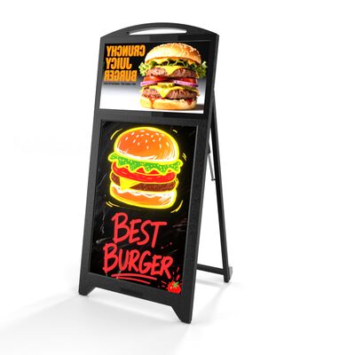 21,5 inch Android vloerstaande digitale signage met LED-schrijfbord voor binnenreclame