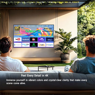 IP55/IP66 Waterdichte buitentelevisie met 4K Ultra HD-resolutie en 1500-3000nits hoge helderheid voor commerciële weergave