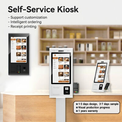 Self Service Payment Kiosk Interactieve self service kiosk met netwerkconnectiviteit WiFi voor klanttransacties en -operaties