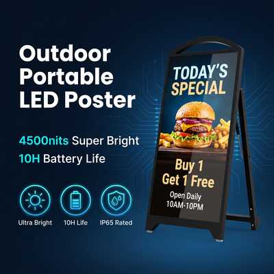 P2.5 LED-mobiel display voor buiten | 4500nit batterijgevoed bord met hoge helderheid