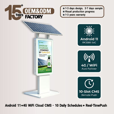 LED-reclamedisplay op zonne-energie | 1500-2000nit leesbaar in zonlicht