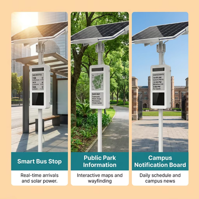 31,2 inch zonne-e-paper-display | Off-grid digitale signage voor buiten