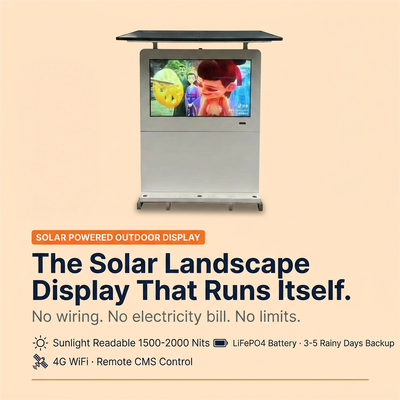 Digitaal buitenreclamebord op zonne-energie | 2000 Neten | Off-grid