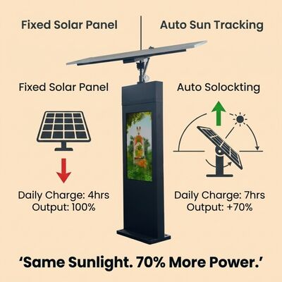 Digitale signage voor zonne-tracking | Automatische zon-tracking | IP65 | Off-grid