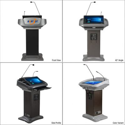 Onderwijs Podium 21,5 inch Interactief Touch Screen Split Screen Software Geïntegreerde Multimedia Klaslokaal Lectern
