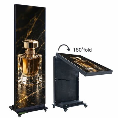 P1.86 Draagbaar opvouwbaar LED-posterdisplay Premium 640x1920mm Aluminium legering